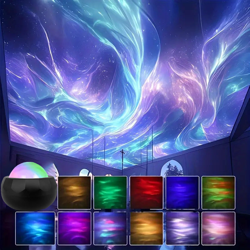 Water Ripple LED Projection Ambience Light Small Night Lamp
